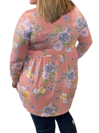 Honeyme - Babydoll With Criss Cross Accents Tunic Top