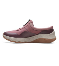Clarks Women's Jaunt Way Clog in dark rose suede - women's shoe - alternate view