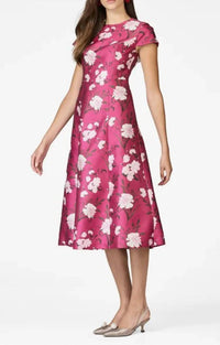 Sachin & Babi - Jackie Floral Print Satin Cocktail Dress