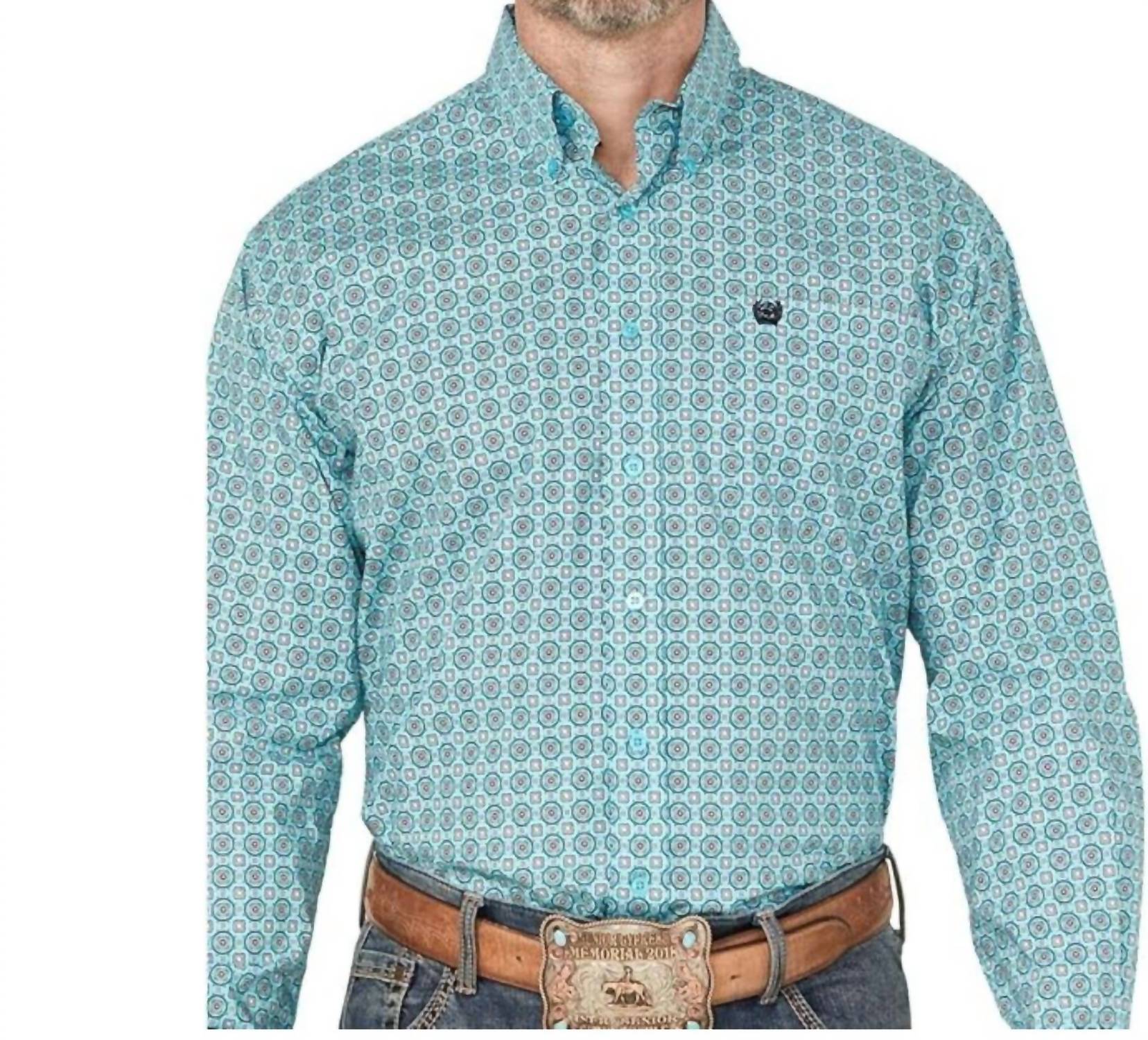 Cinch - Stretch Print Button Down Classic Fit Shirt