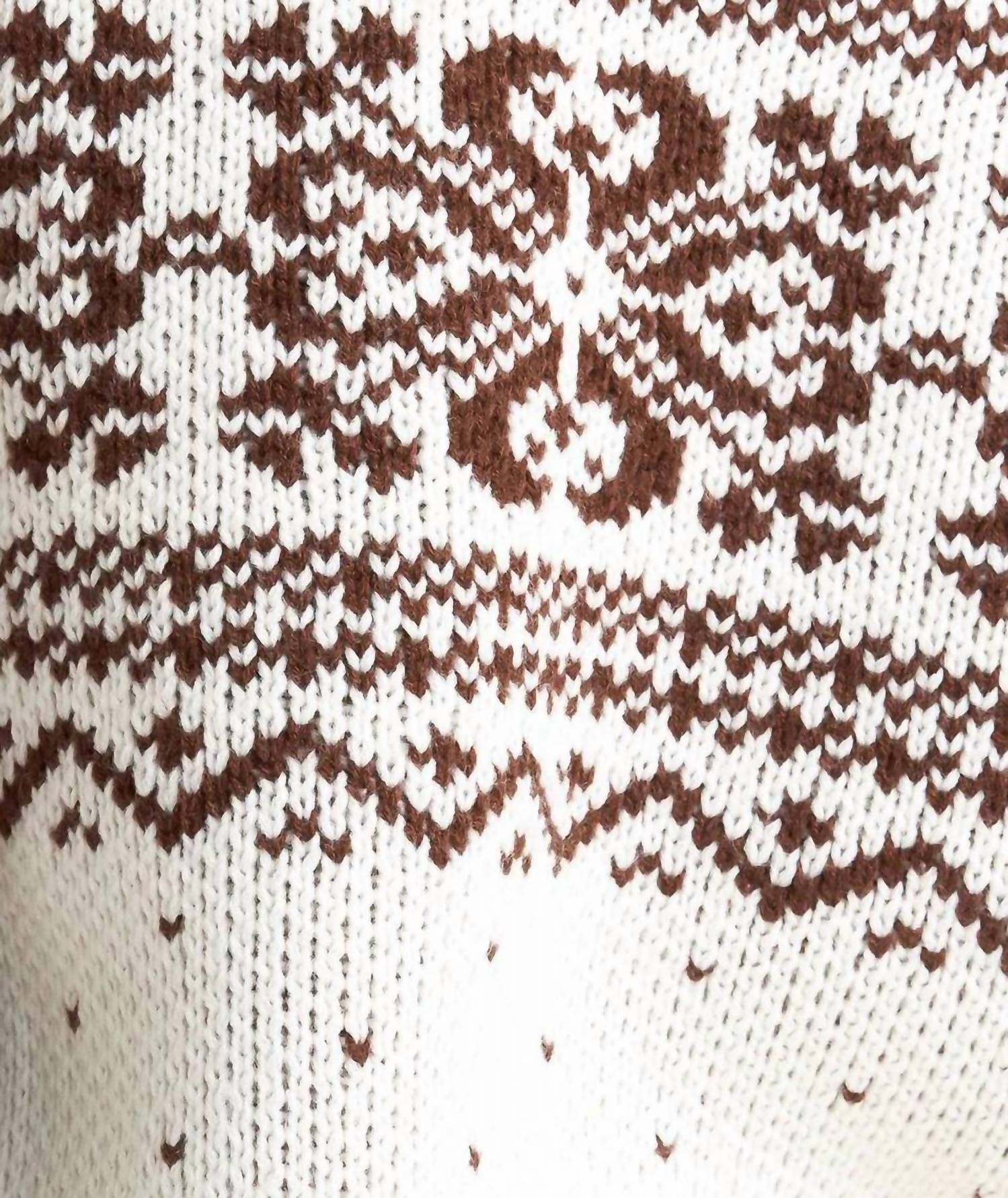 Flying Tomato - Snowflake Glam Pullover Sweater Top