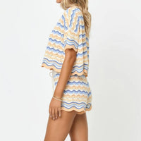 L*Space - Sunchaser Scalloped Hem Top
