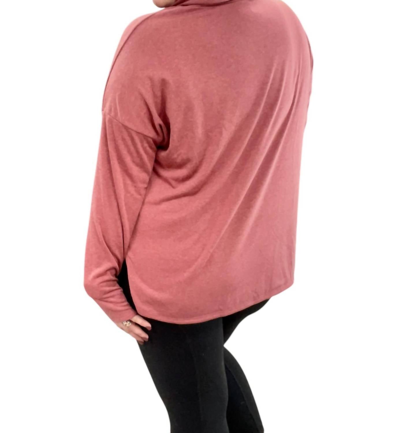 Honeyme - Marsala With Contrast Strings Hoodie