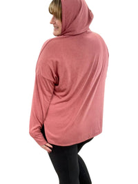 Honeyme - Marsala With Contrast Strings Hoodie