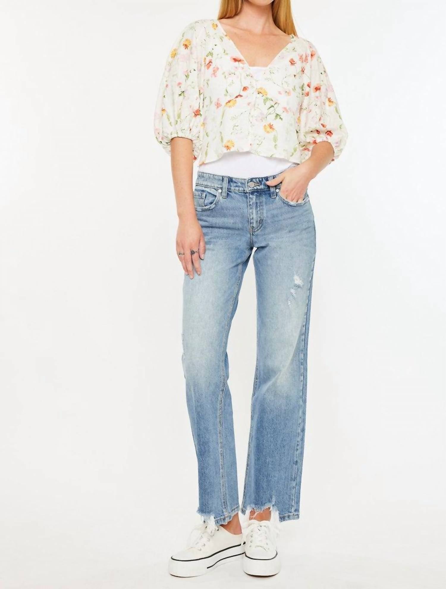 Kancan - Janae Mid-rise Straight Leg Jean
