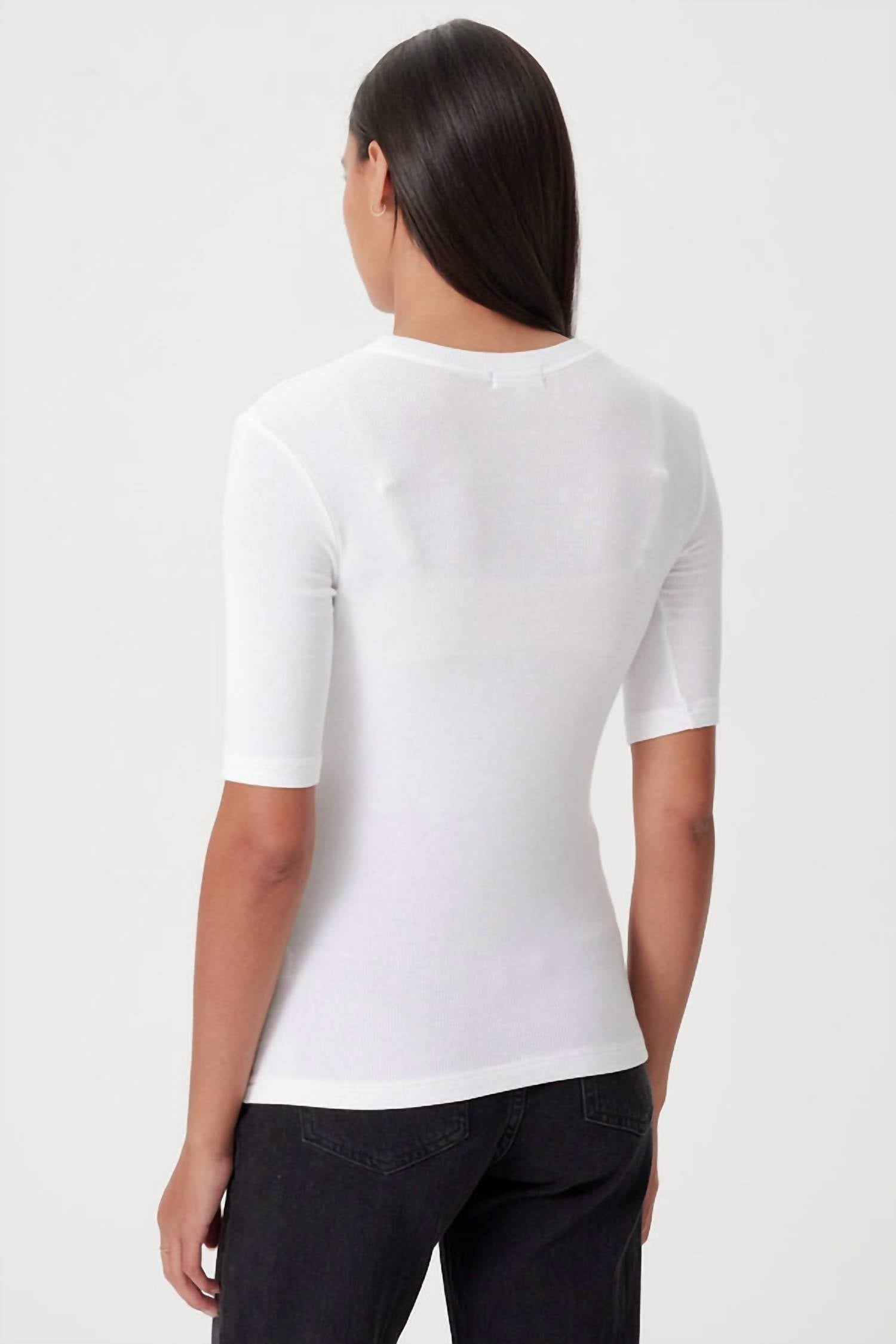 Goldie - Ribbed Elbow Sleeve Top