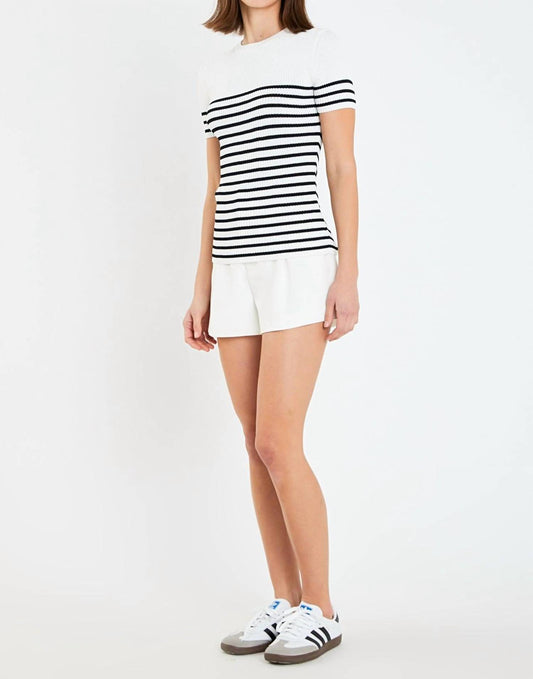 English Factory - Stripe Fitted Knit Top