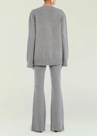 SER.O.YA Mickie Knit Flare Pant in medium grey - women's pants - view 4