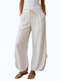 Cozy Co. - Striped Chinched Leg Pant