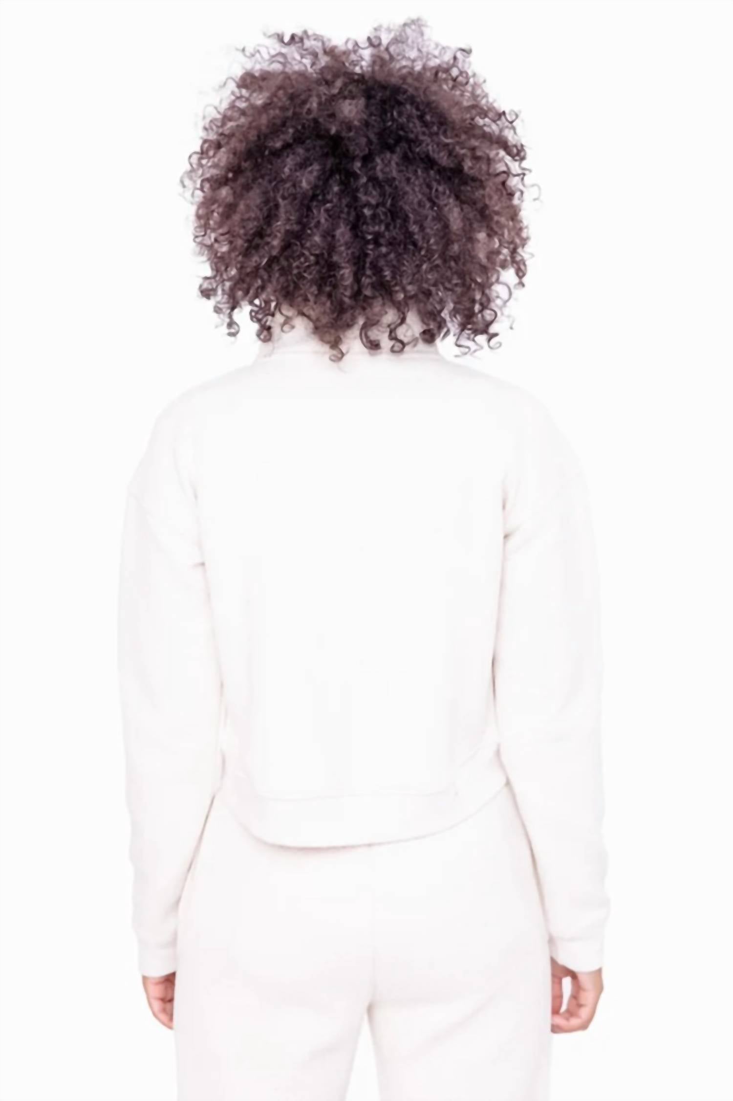 Mono B - Quilted Cropped Zip-Up Jacket