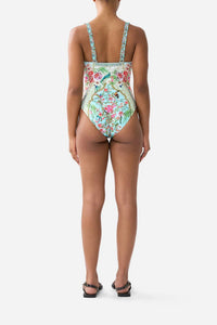 Camilla - Lace Up Underwire Moulded Cup One Piece