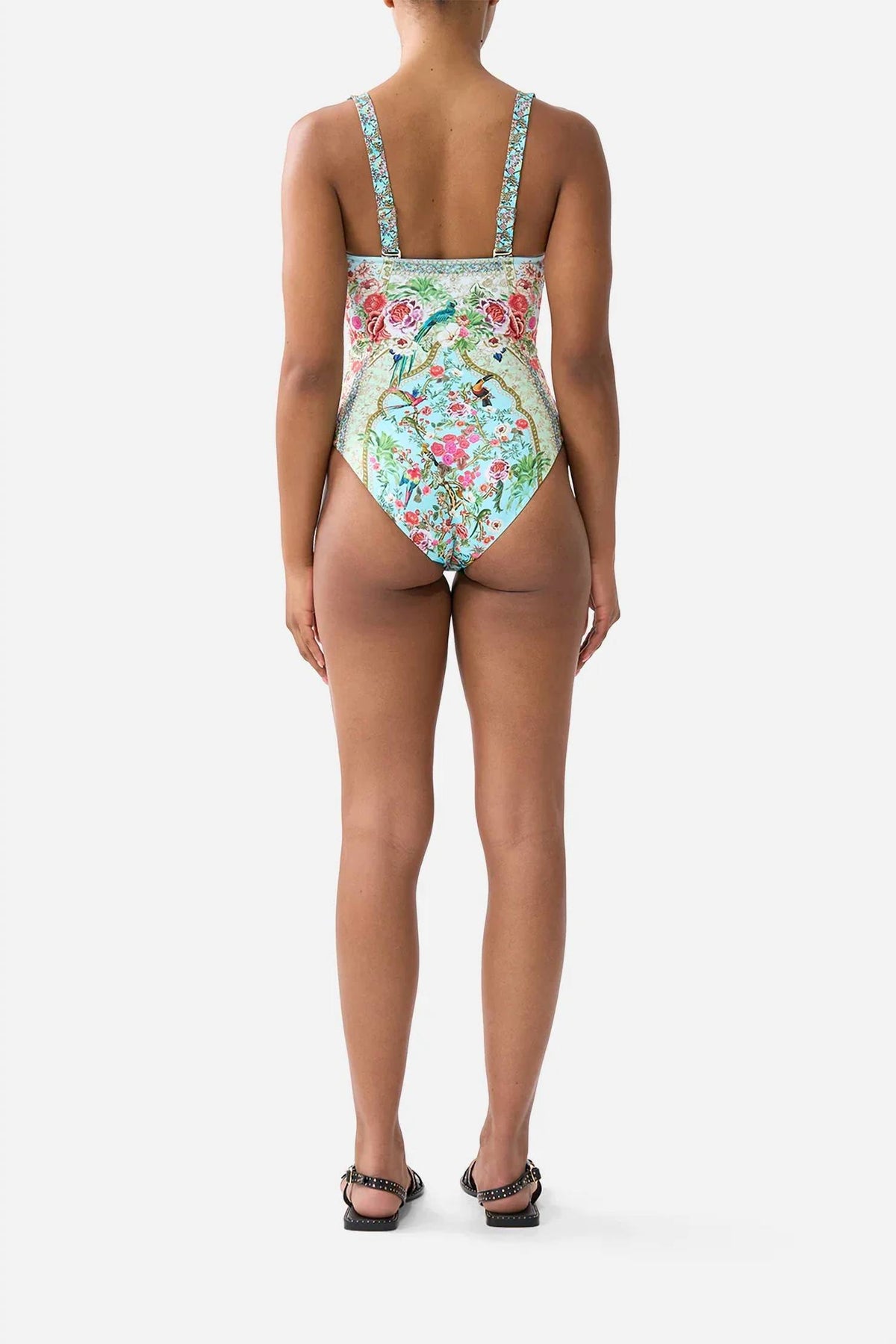 Camilla - Lace Up Underwire Moulded Cup One Piece