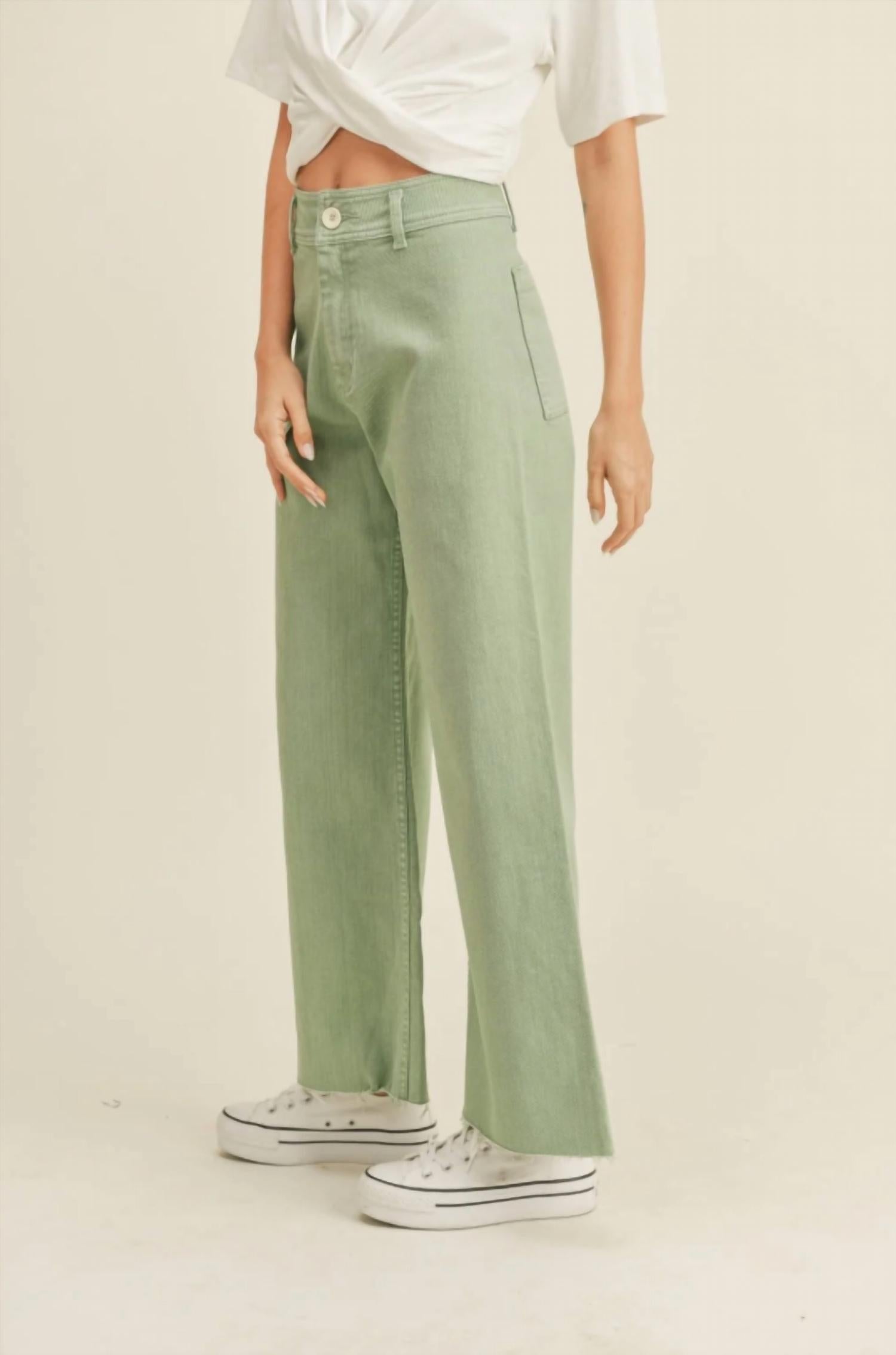 Miou Muse - Straight Wide Leg Denim Pants