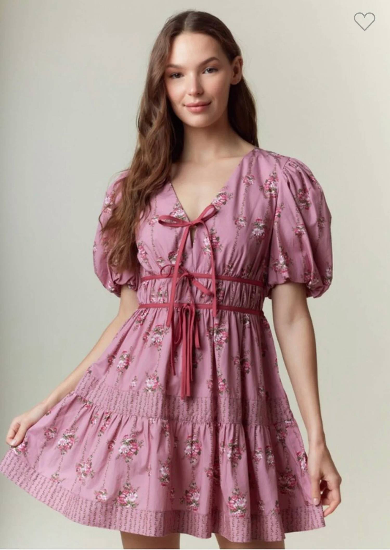 Peach Love - Garden Party Mini Dress