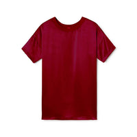 PJ Harlow Women's Stoney V-neck Satin Night Tee in red - women's t-shirt