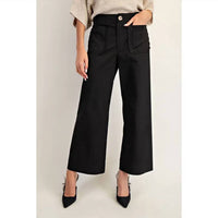 Style Usa - Scalloped Pocket Straight Leg Pants