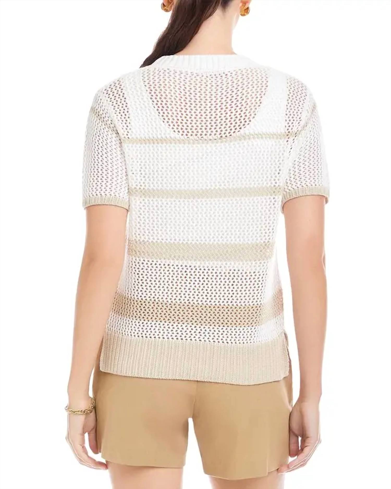 Fifteen Twenty - Faye Crochet Sweater Top