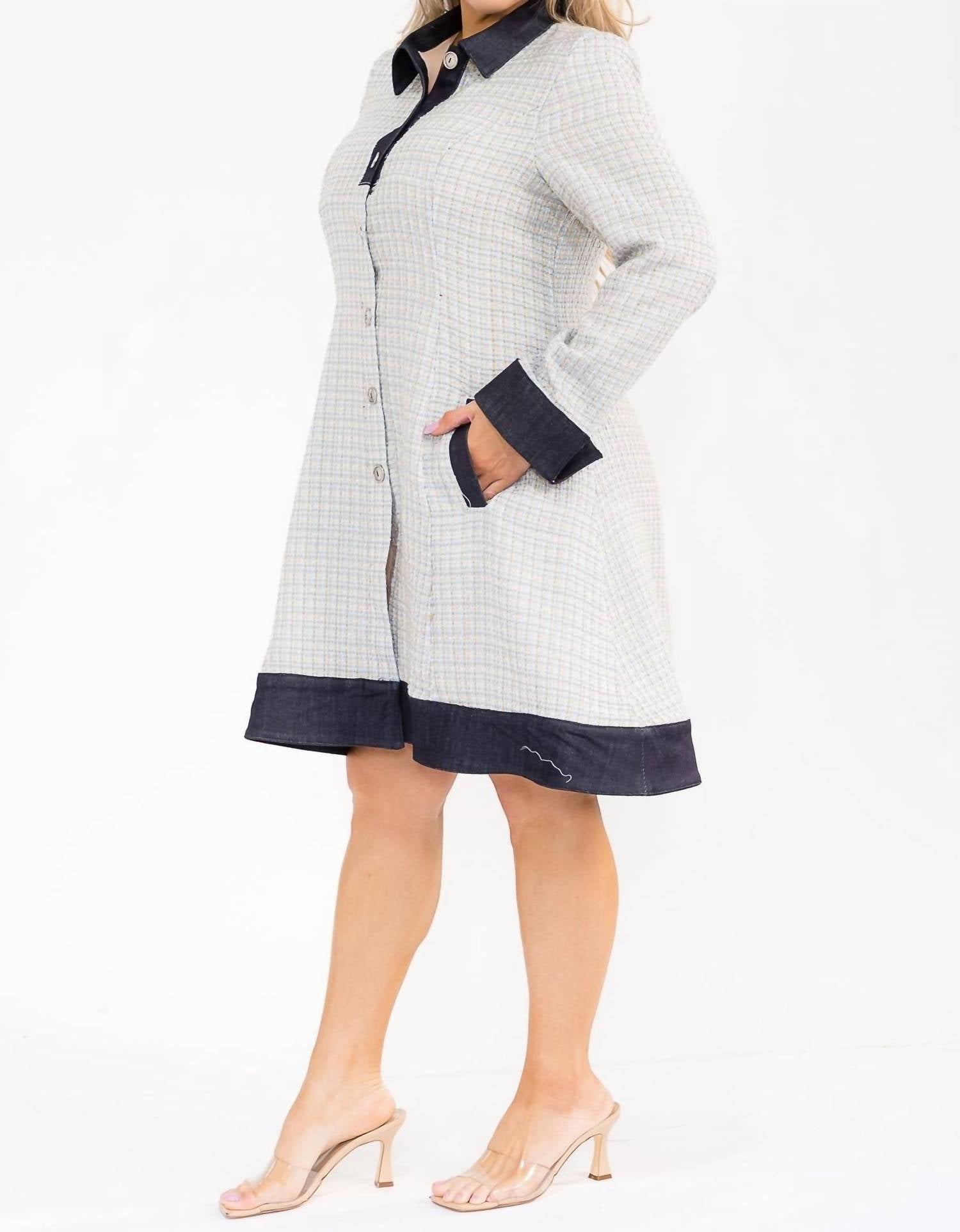 Karen T Design - Plaid Coat Dress