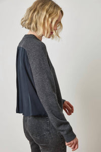 Lilla P - Pleat Back Crewneck Sweater