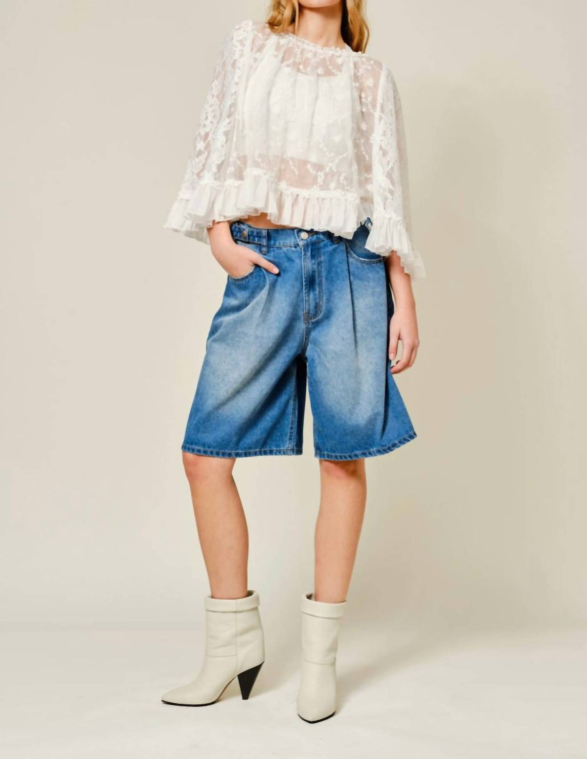 Aaron & Amber - Adjustable Waist Shorts