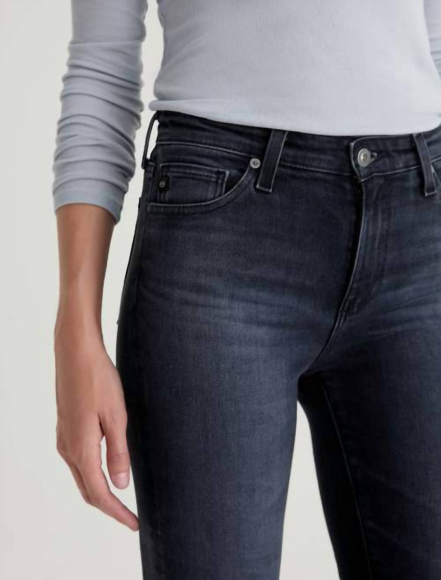 AG Jeans Mari Mid-rise Slim Straight Jean in glitch - women's jeans - view 4