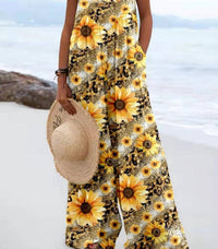 Trendsi - Full Size Floral Wide-Leg Overalls Plus Size