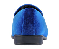 Amali Men's Brad Velvet Loafer in royal blue - men's loafer - alternate view