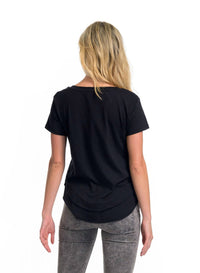 Chrldr - Ava V-neck Mock Layer T-shirt