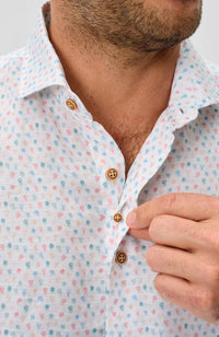 Johnnie-O - Linen Blend Short Sleeve Button Down Shirt