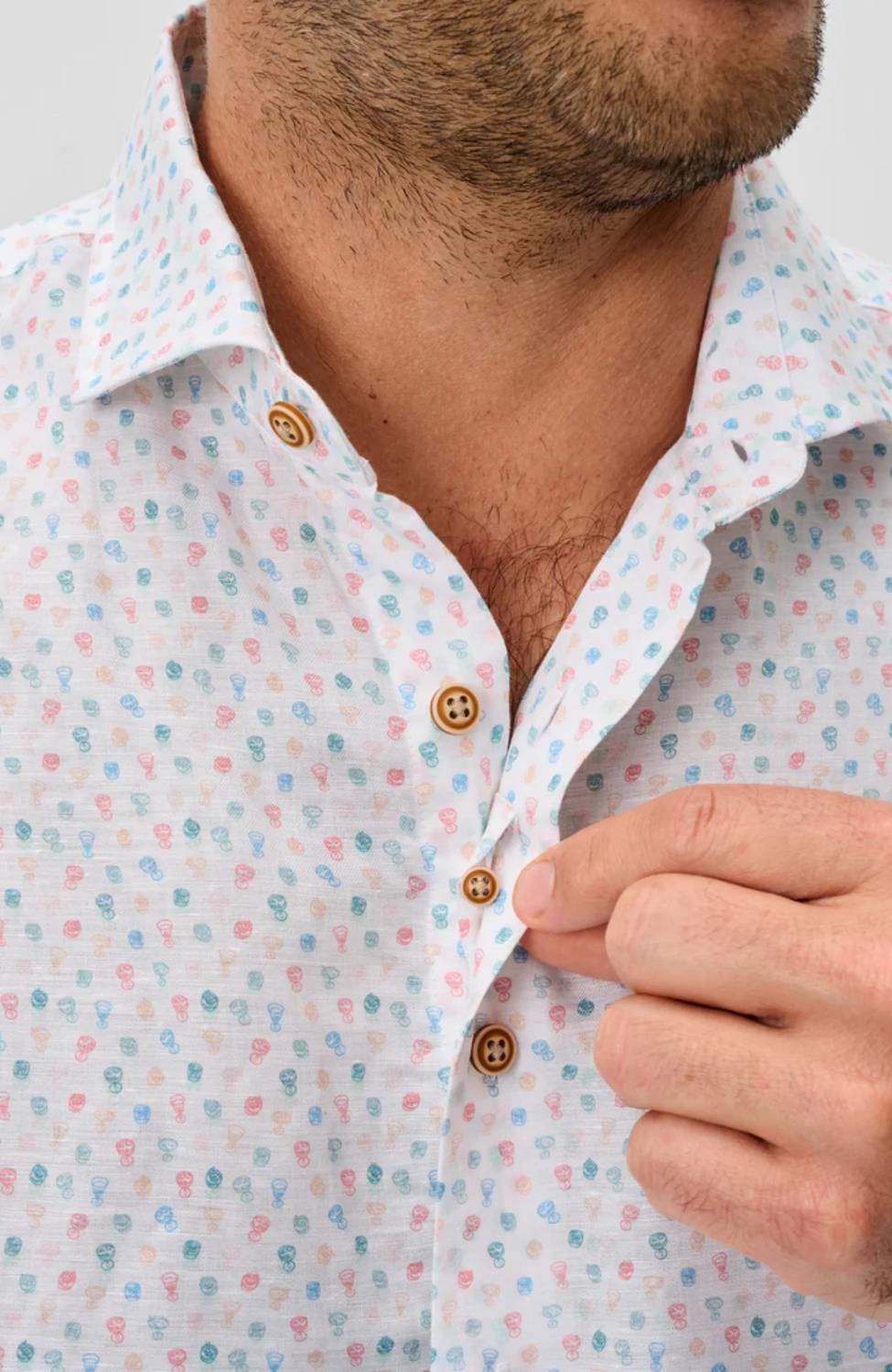 Johnnie-O - Linen Blend Short Sleeve Button Down Shirt
