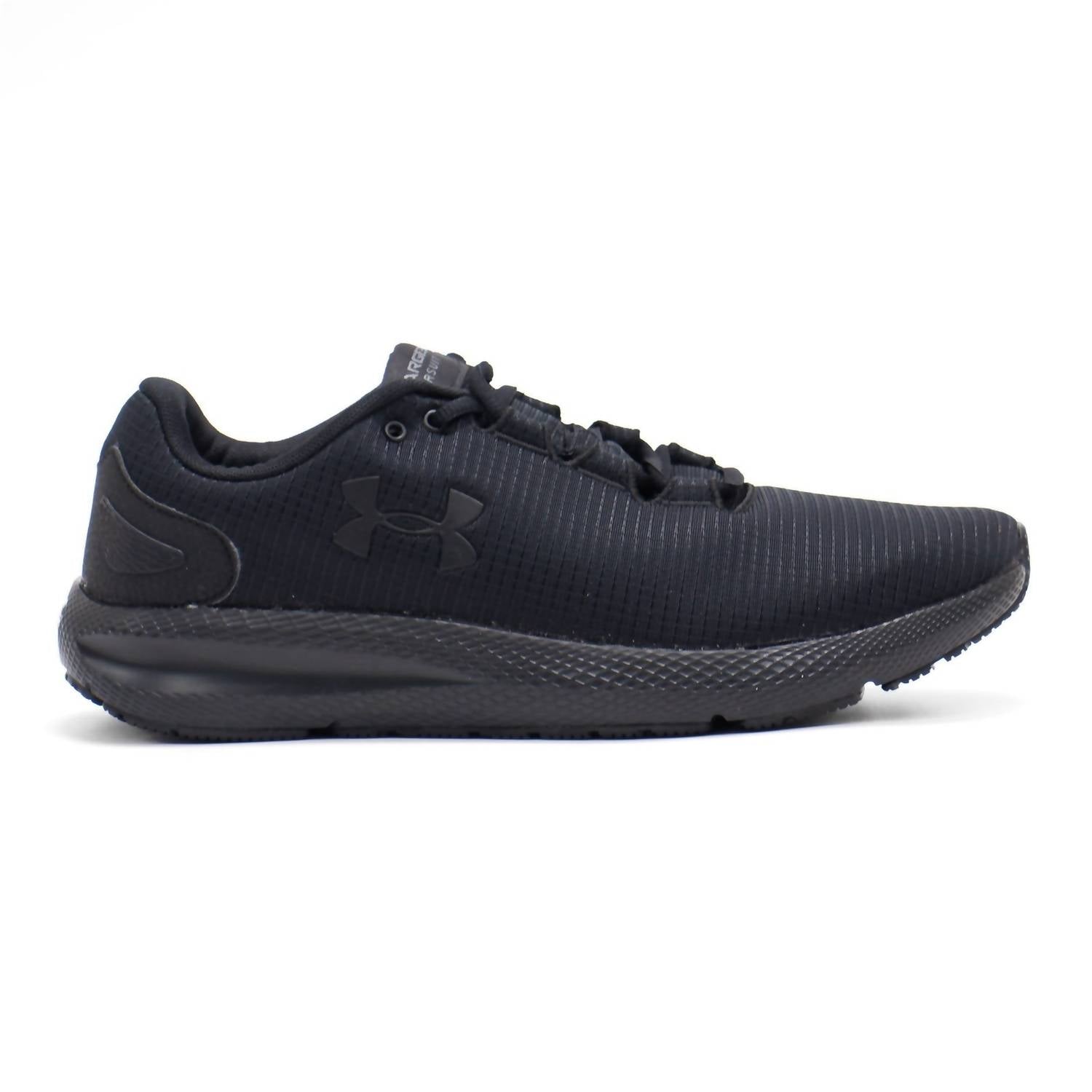 UNDER ARMOUR Men's Charged Pursuit 2 Rip Running Shoe in black - men's shoe - detail view