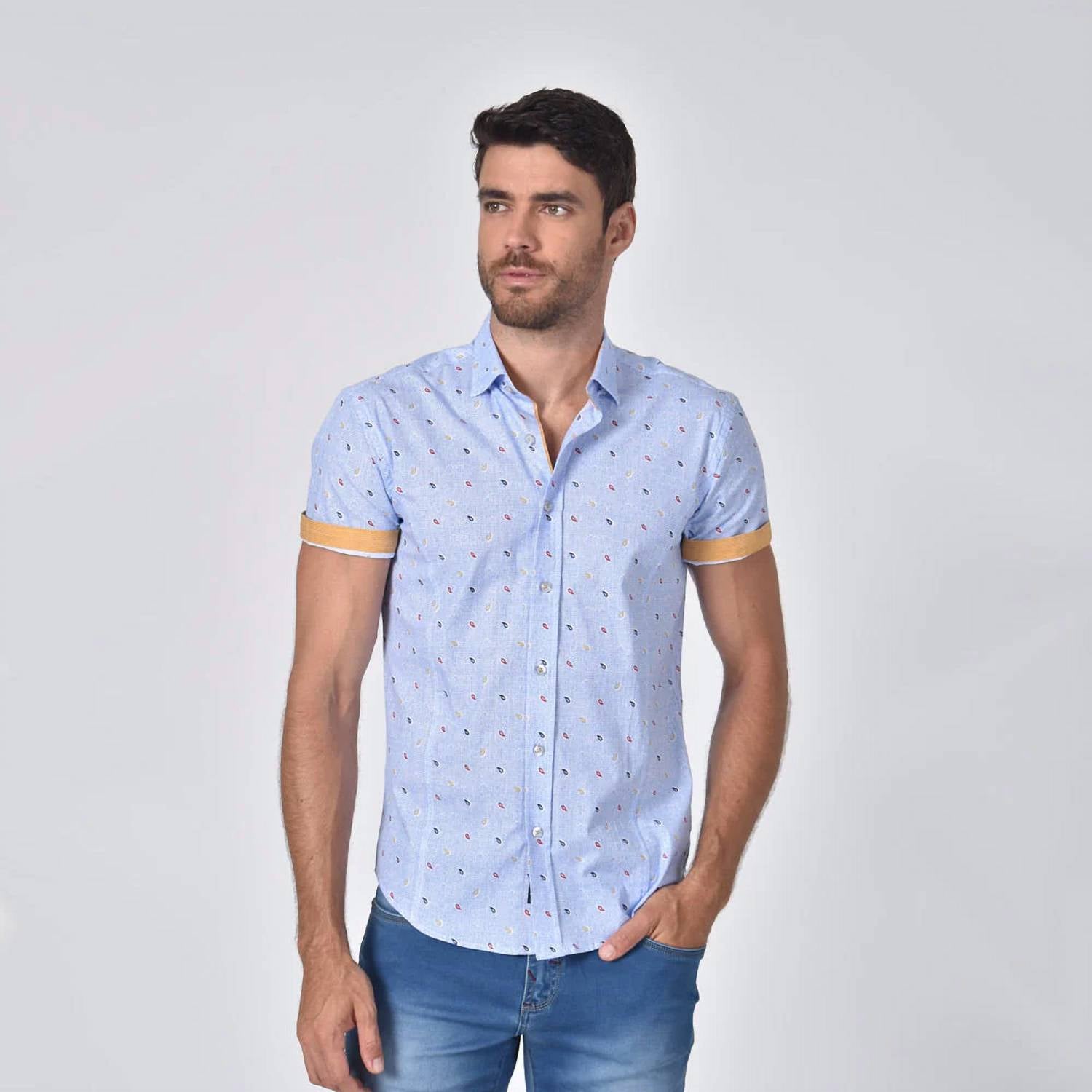 Eight X - Tri-color Paisley Short Sleeve Shirt