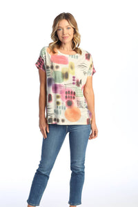 Jess & Jane - Verona Round Neck Drop Sleeve Top