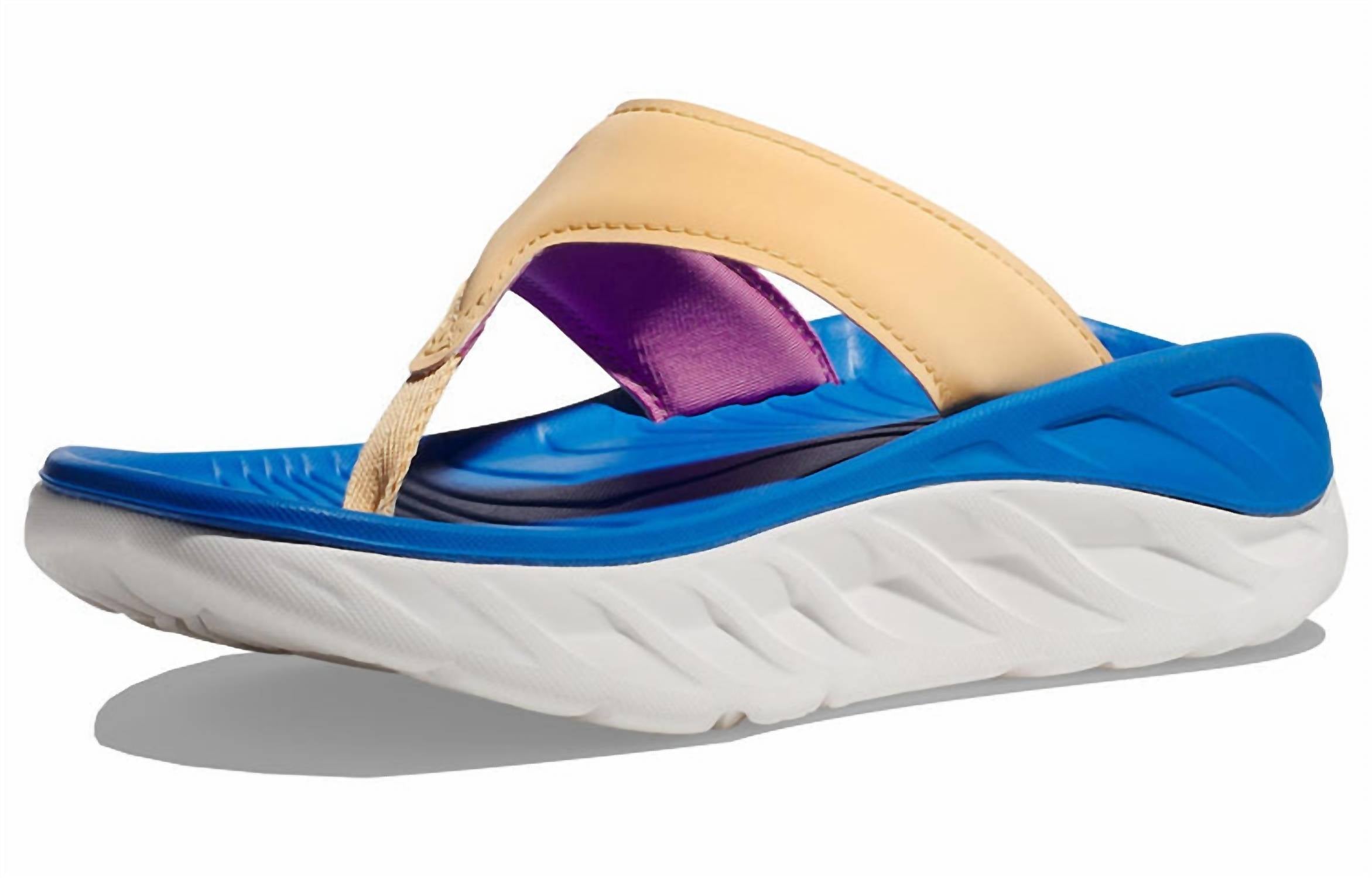 Hoka Women's Ora Recovery Flip Slide in impala coastal sky 1 - women's shoe - alternate view