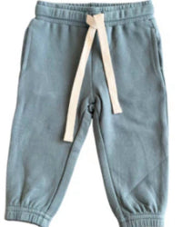 babysprouts Boy's Drawstring Joggers in storm - kids' joggers - detail view