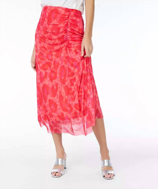 Esqualo - Fancy Animal Print Mesh Skirt