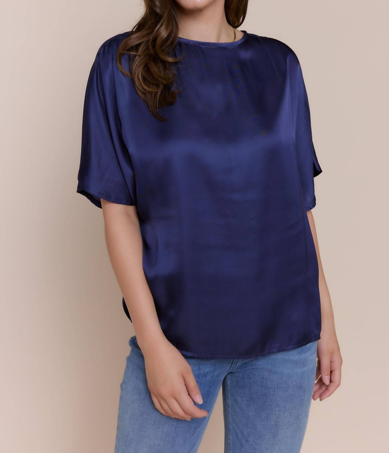 Sofia Ellie Top in navy - women's blouse