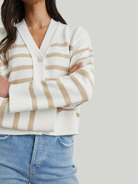 Rails - Geneva Striped Cotton-blend Cardigan