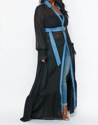 Illord Couture - Maxi Chiffon Cardigan Dress