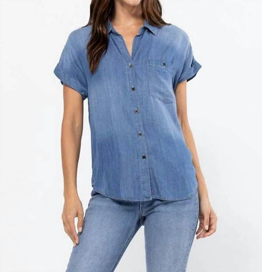 Sneak Peek - Cuffed Sleeve Tencel Button Up Shirt