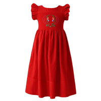 Nipoti - Girls Hand-embroidered Cotton Maxi Dress