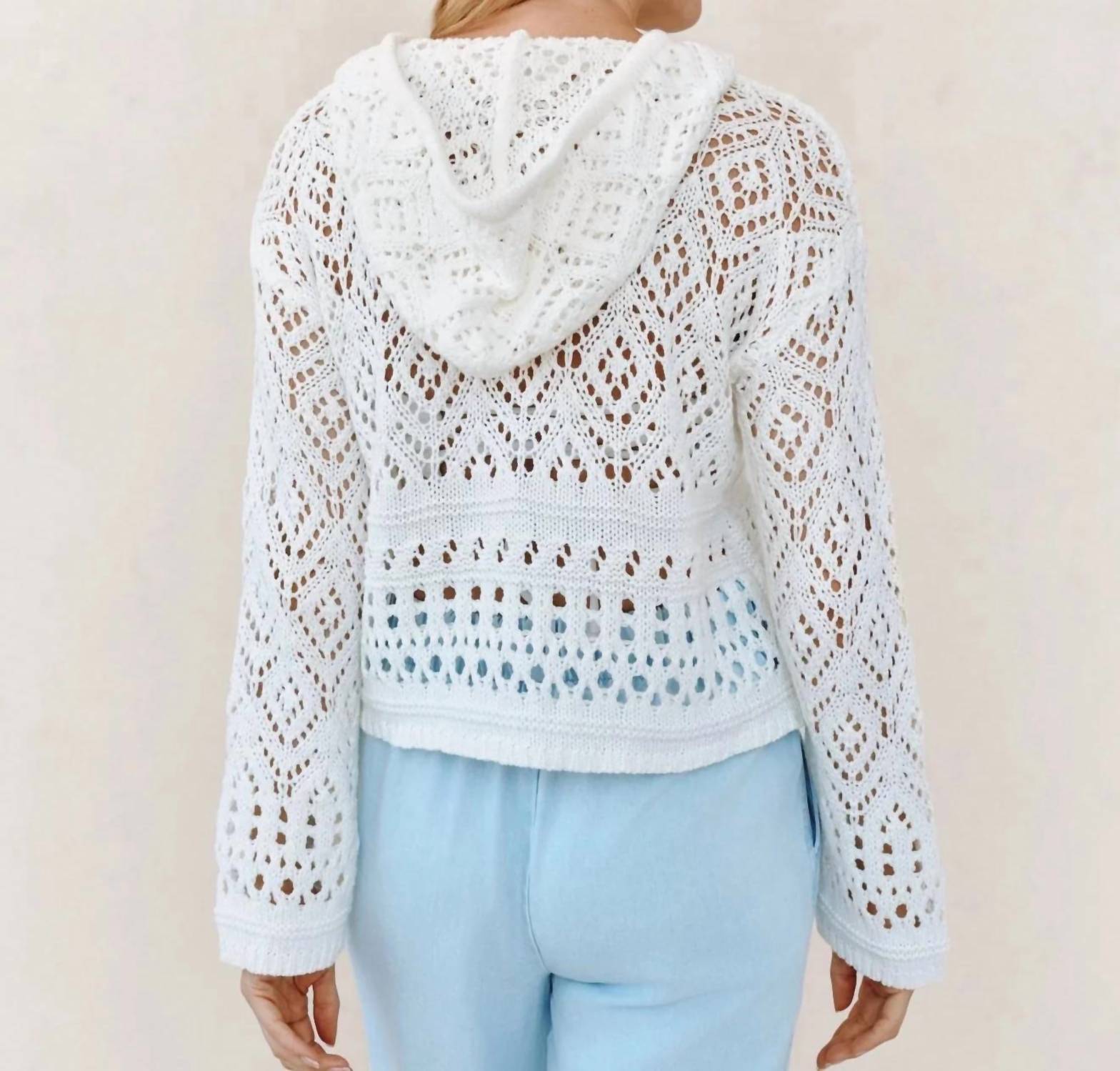 Bella Dahl - Crochet Drawstring Hoodie