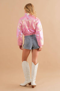 Blue B - Stargirl Metallic Puffer Jacket