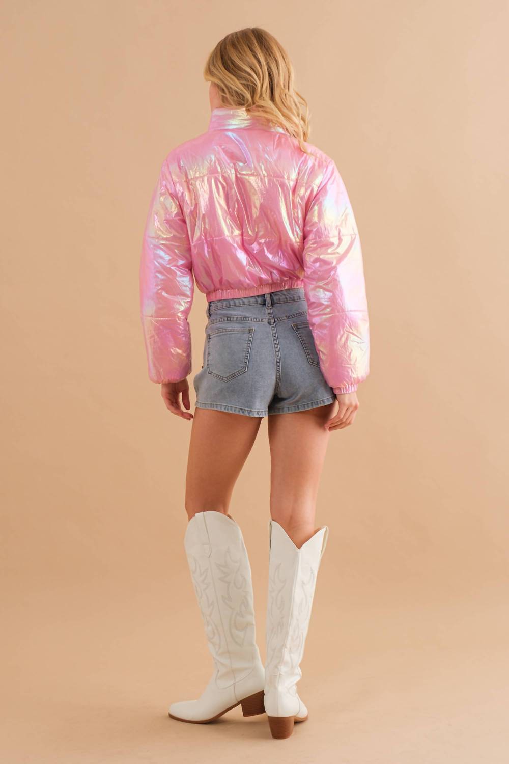 Blue B - Stargirl Metallic Puffer Jacket