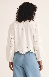 Z Supply - Ambroise Eyelet Long Balloon Sleeves Top