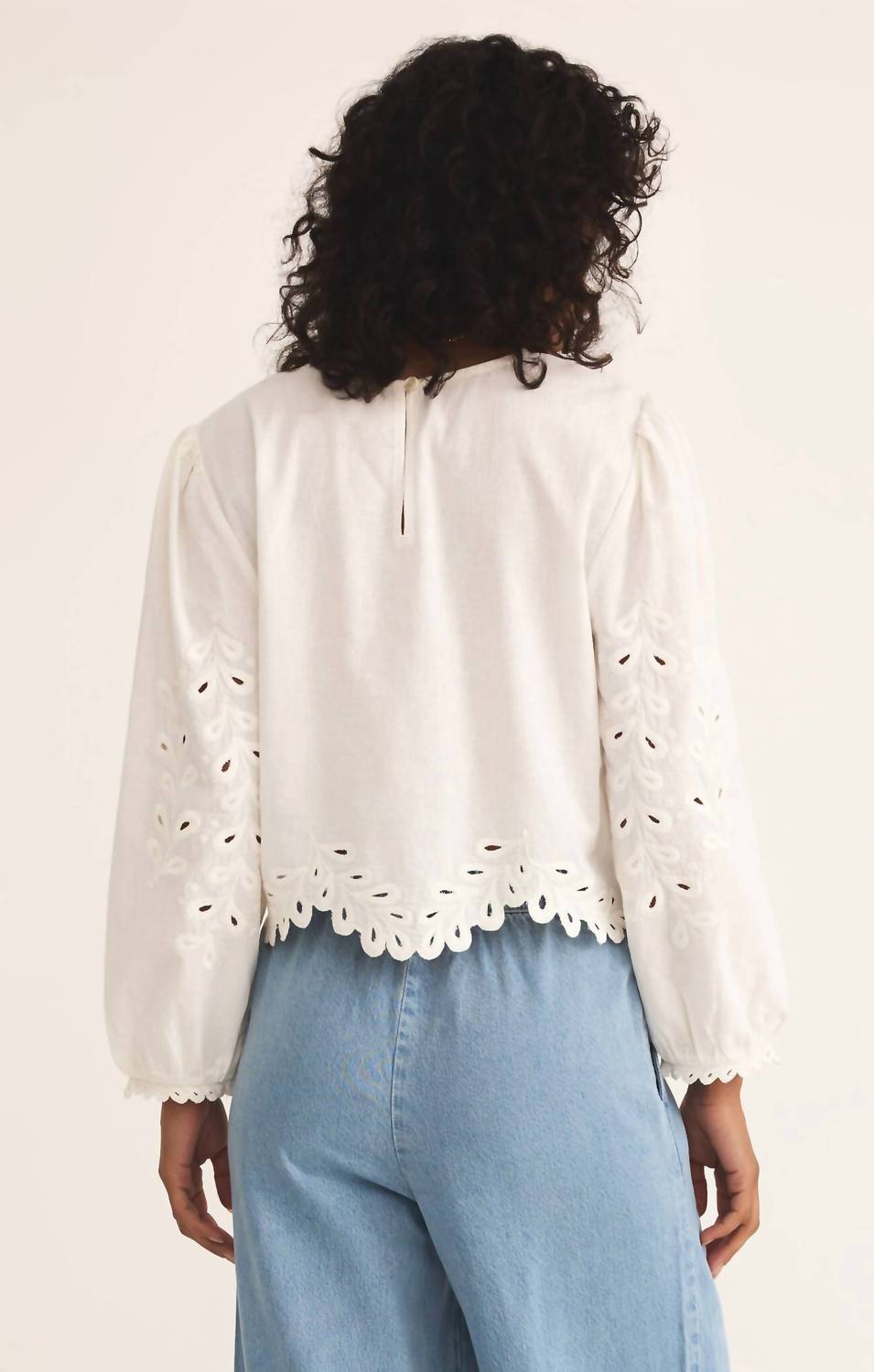 Z Supply - Ambroise Eyelet Long Balloon Sleeves Top