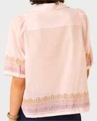 Alix Of Bohemia - Lattice Print Short Sleeve Shirt