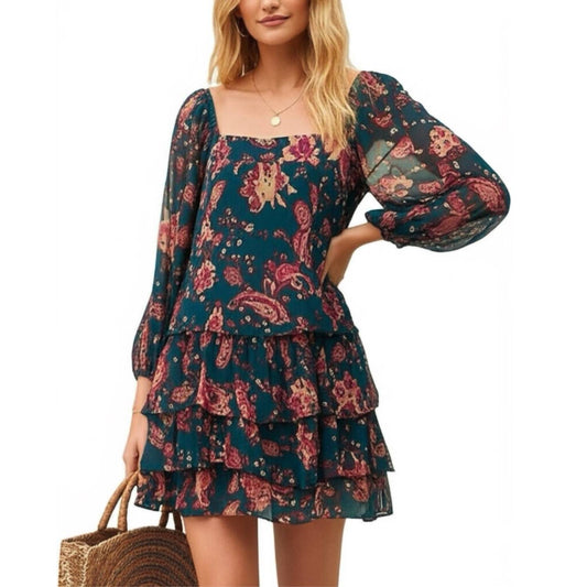 Band Of The Free - Mandy Floral Sheer Sleeve Dress