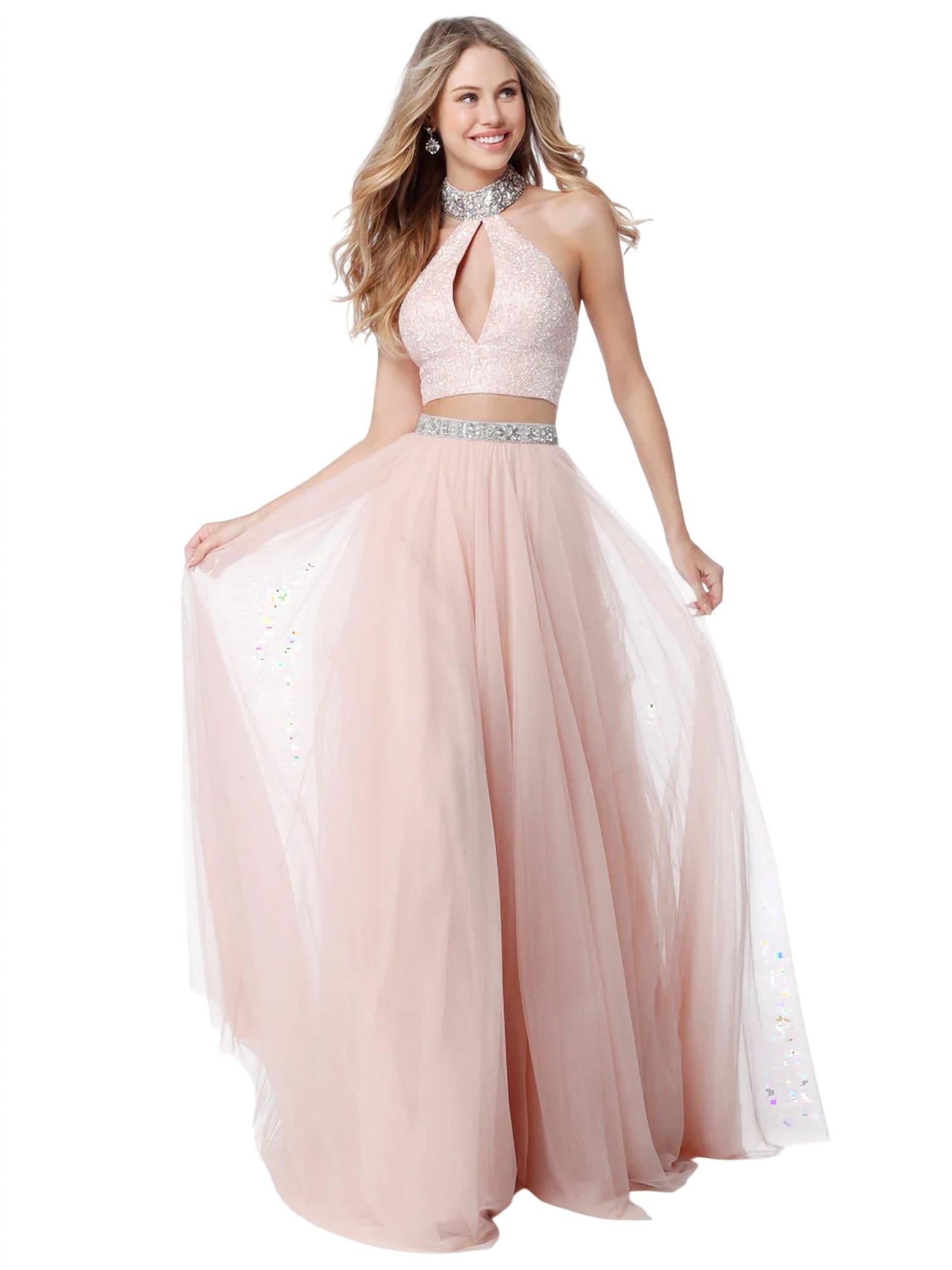 Sherri Hill - Two-Piece Beaded Keyhole Prom Dress