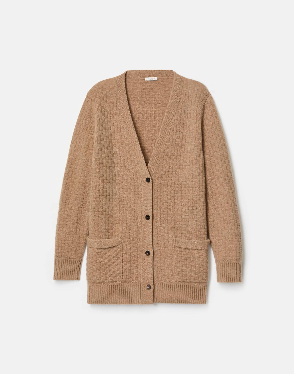 Lafayette 148 Basket Stitch Cardigan in cammello melange - women's cardigan - view 4